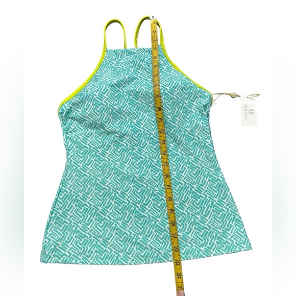 HELEN JON sunset key-kiwi racerback tankini swim top size Small NWT - Picture 6 of 7